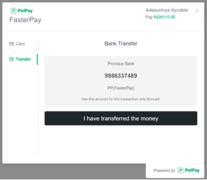 Bank Transfer Nigeria click